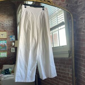 Abercrombie & Fitch Wide Leg Linen Pants